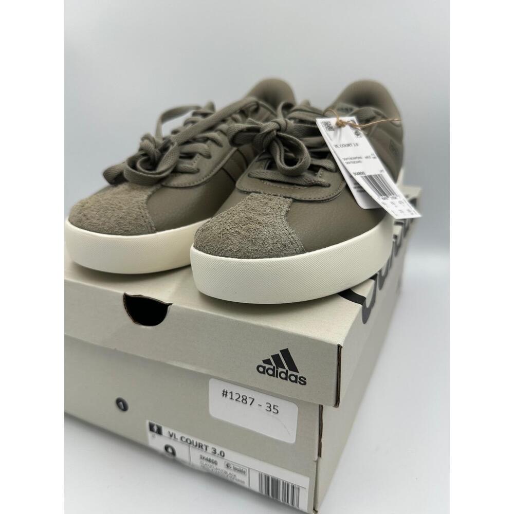 NWT Adidas VL Court 3.0 IH4800 Sneakers Mens 9 Olive Clay LowTop Rubber Sole - Picture 2 of 9